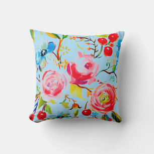Rose and Cherry Blue Sky Customisable Cushion