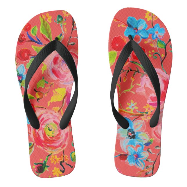 Rose and Cherry Blush Thongs (Footbed)