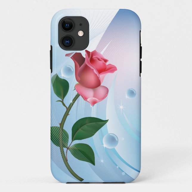 Rose and Droplets Case-Mate iPhone Case (Back)