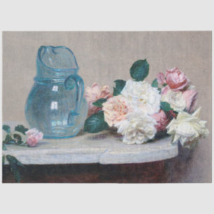 Rose and Glass Jug, Henri Fantin-Latour Tissue Paper