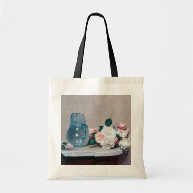 Rose and Glass Jug, Henri Fantin-Latour Tote Bag (Front)