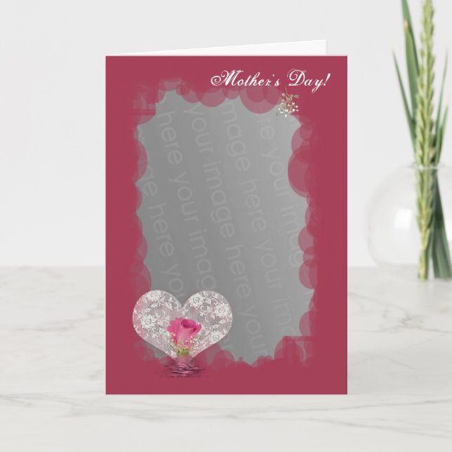 Rose and Lace heart! Card (Front)