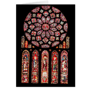 Rose and lancet windows from the north wall