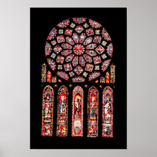 Rose and lancet windows from the north wall poster