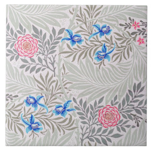 Rose and Larkspur, William Morris Ceramic Tile