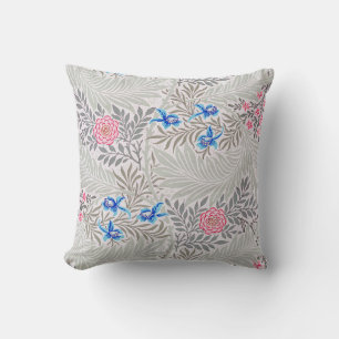 Rose and Larkspur, William Morris Cushion