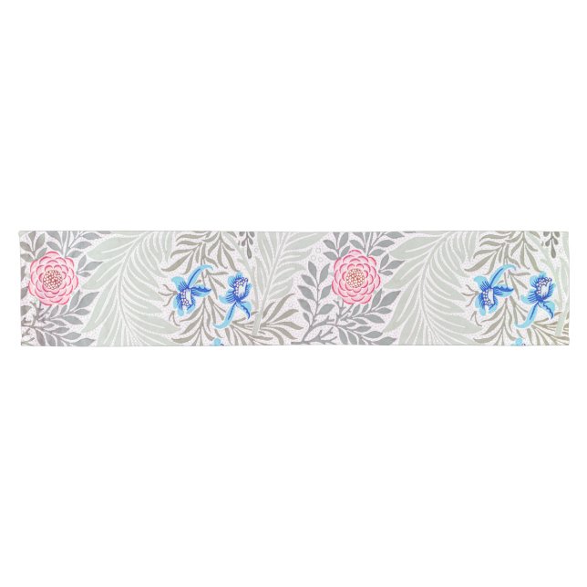 Rose and Larkspur, William Morris Short Table Runner (Horizontal)