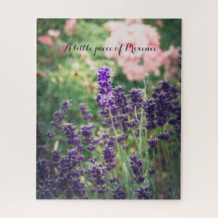 Rose and lavender blossom from Provence garden  Jigsaw Puzzle