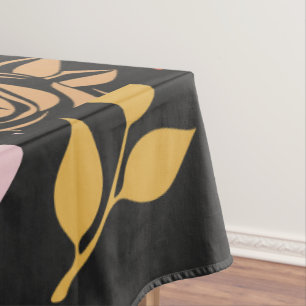 Rose and Leaves Pattern Tablecloth