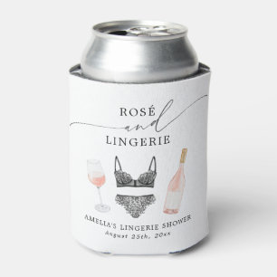 Rosé and Lingerie Bridal Shower Can Cooler