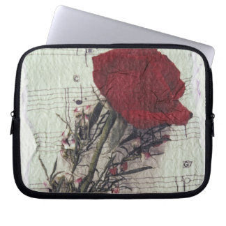 <Rose and Music> by Kim Koza 2 Laptop Sleeve