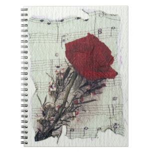 <Rose and Music> by Kim Koza 2 Notebook