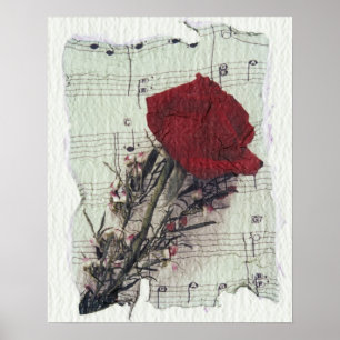 <Rose and Music> by Kim Koza 2 Poster