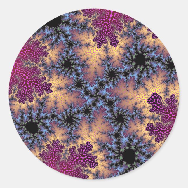 Rose and Peach Speckle Classic Round Sticker (Front)