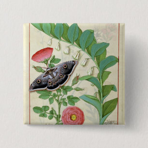 Rose and Polygonatum 15 Cm Square Badge