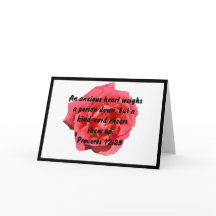Rose And Proverbs 12:25 Bible Verse Blank