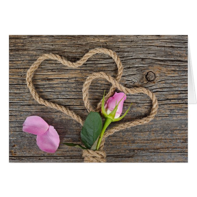 Rose and Rope Anniversary Hearts (Front Horizontal)