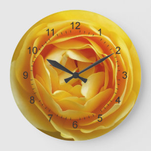 rose and rosebud large clock