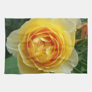 rose and rosebud tea towel