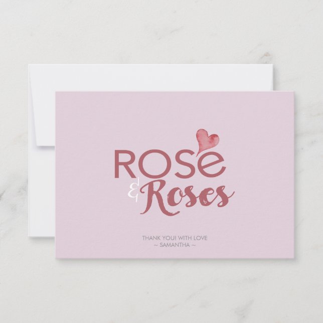 Rosé and Roses Valentine's Thank You (Front)