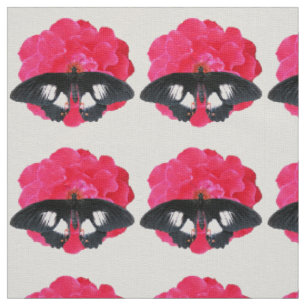 Rose and Swallowtail Fabric