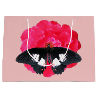 Rose and Swallowtail Large Gift Bag