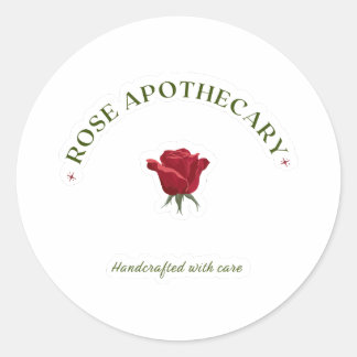 Rose Apothecary–Inspired Floral Design  Classic Round Sticker