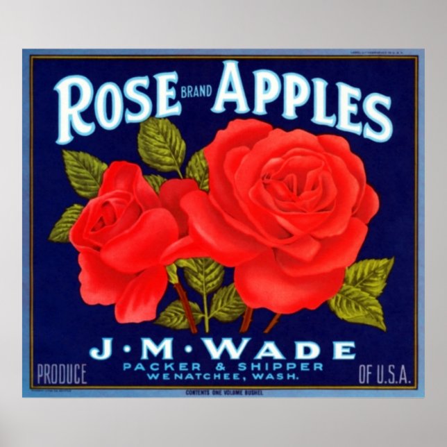 Rose Apples Wenatchee Washington Poster (Front)