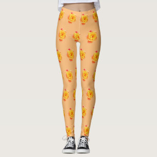 Rose apricot leggings