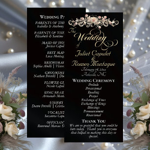 Rose Arc - Black Wedding Program