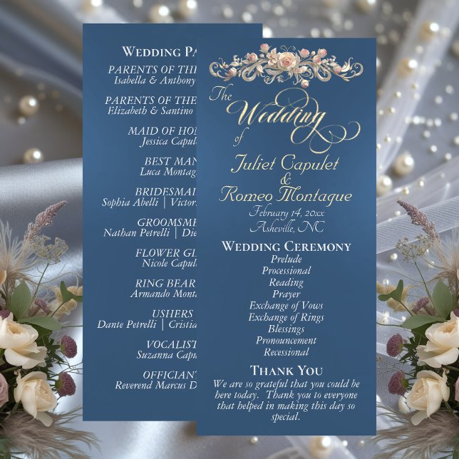 Rose Arc - Blue Wedding Program (Creator Uploaded)