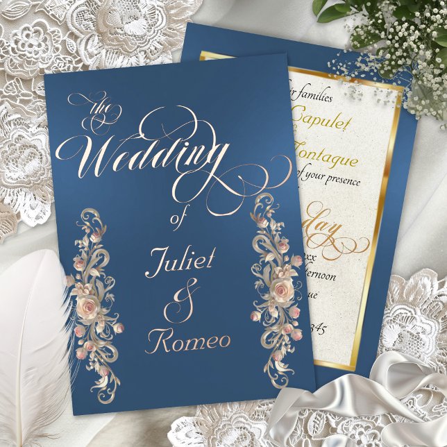 Rose Arc Borders & Calligraphy - Blue (Creator Uploaded)