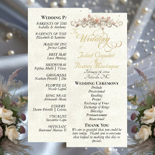Rose Arc - Cream Wedding Program