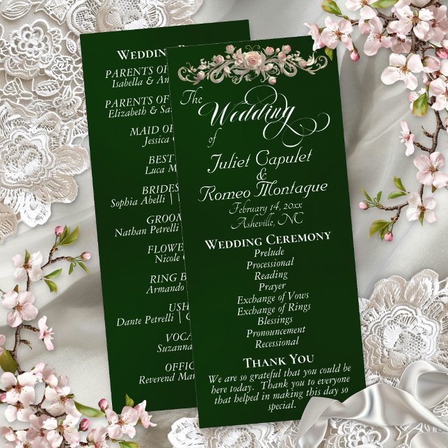 Rose Arc - Emerald Wedding Program (Creator Uploaded)