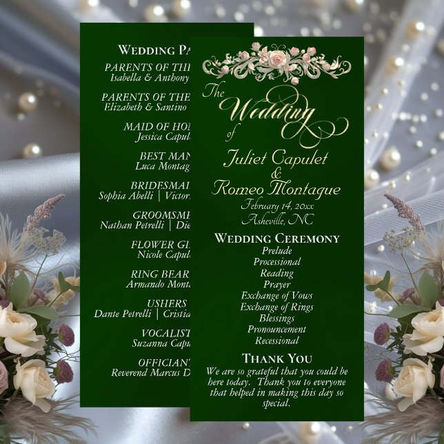 Rose Arc - Emerald Wedding Program (Creator Uploaded)