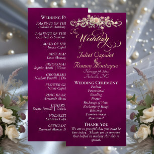 Rose Arc - Plum Wedding Program