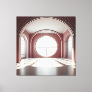 Rose Arch Window Hall Canvas Print