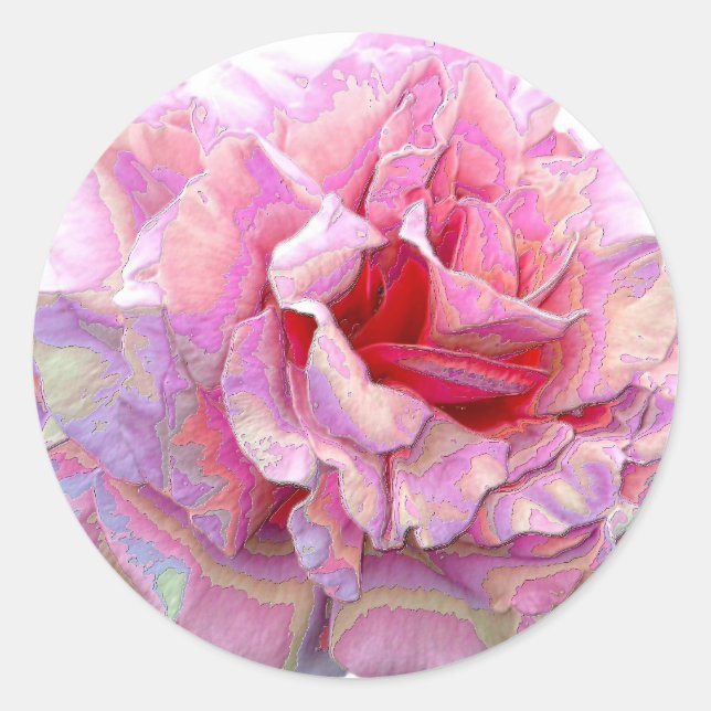 Rose Art Classic Round Sticker (Front)