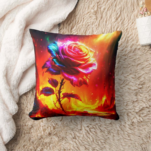 Rose Art Cushion (Blanket)