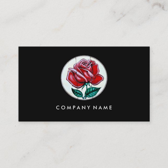 Rose Art, Floristry Business Card (Front)