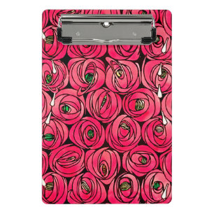 Rose Art Nouveau Rennie Macintosh Graphic Mini Clipboard