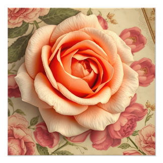 Rose art photo print