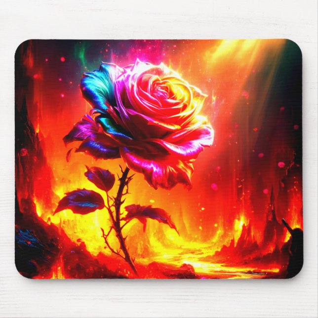Rose Artwork Mouse Pad (Front)