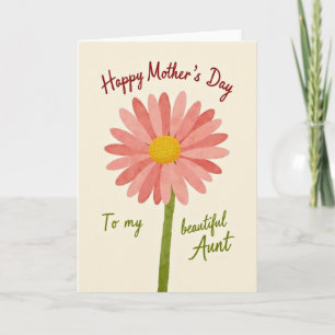 Rose Aunt Mothers Day Wish Card