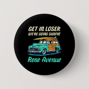 Rose Avenue Beach California Surf Women Men Vintag 6 Cm Round Badge