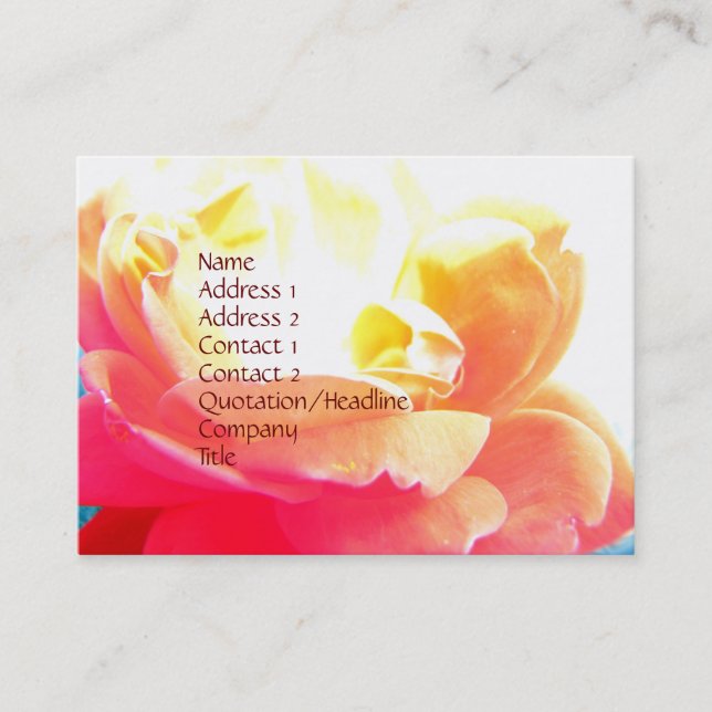 Rose background business card (Front)