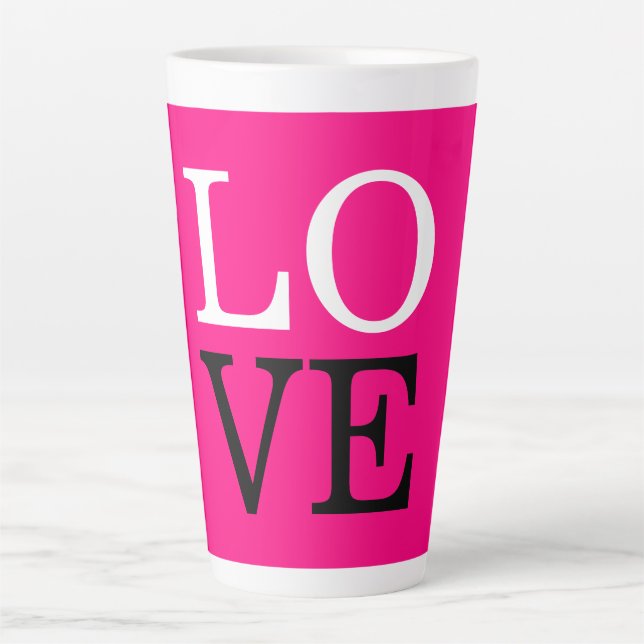 Rose Background Love Wedding Latte Mug (Front)
