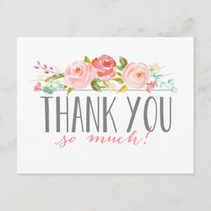 Rose Banner   Baby Shower Thank You Card