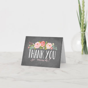 Rose Banner   Baby Shower Thank You Card