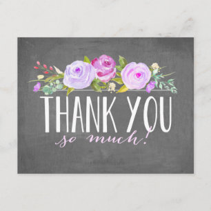 Rose Banner Thank You Card